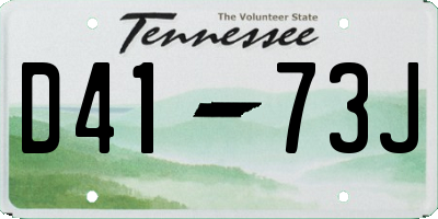 TN license plate D4173J