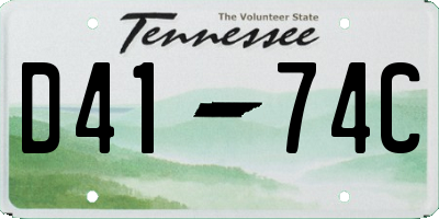 TN license plate D4174C
