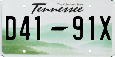 TN license plate D4191X