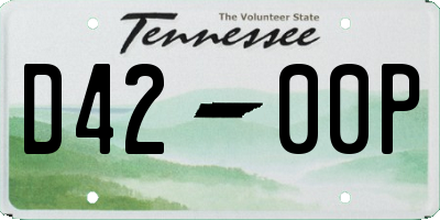 TN license plate D4200P