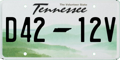 TN license plate D4212V