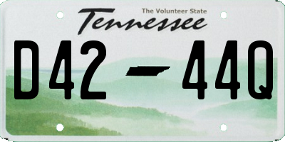 TN license plate D4244Q