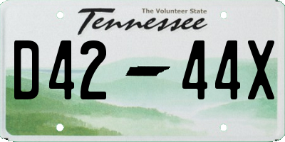 TN license plate D4244X
