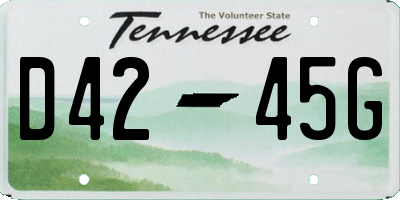 TN license plate D4245G