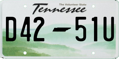 TN license plate D4251U