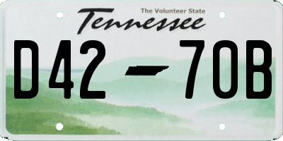 TN license plate D4270B