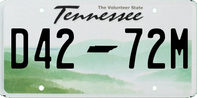 TN license plate D4272M