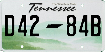 TN license plate D4284B