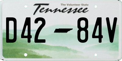 TN license plate D4284V