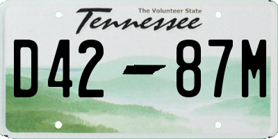 TN license plate D4287M