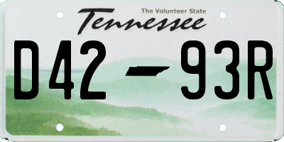 TN license plate D4293R