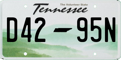 TN license plate D4295N