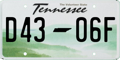 TN license plate D4306F