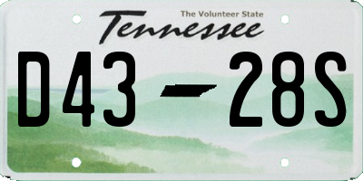 TN license plate D4328S