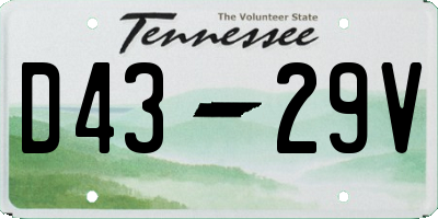 TN license plate D4329V