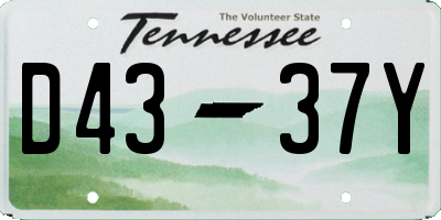 TN license plate D4337Y