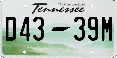 TN license plate D4339M