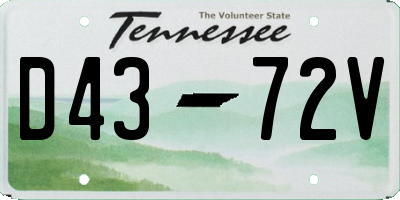 TN license plate D4372V