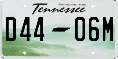 TN license plate D4406M