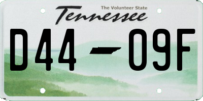 TN license plate D4409F