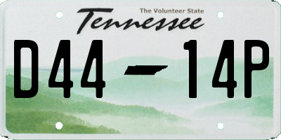 TN license plate D4414P