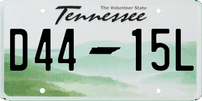 TN license plate D4415L