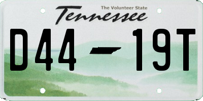 TN license plate D4419T