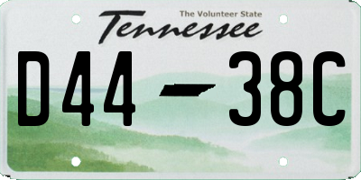 TN license plate D4438C
