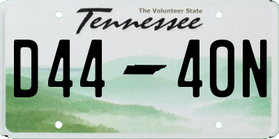 TN license plate D4440N