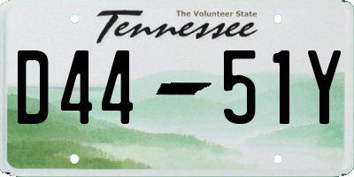 TN license plate D4451Y