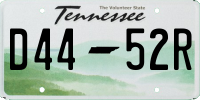 TN license plate D4452R