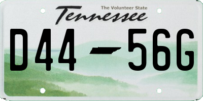 TN license plate D4456G