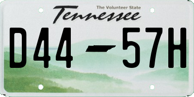 TN license plate D4457H