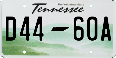 TN license plate D4460A