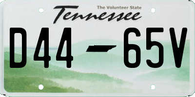TN license plate D4465V