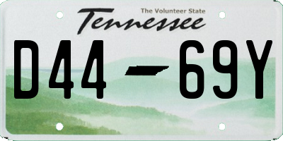 TN license plate D4469Y