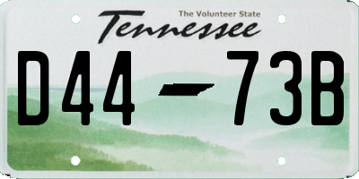 TN license plate D4473B