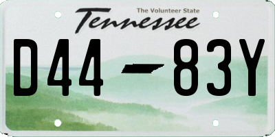 TN license plate D4483Y