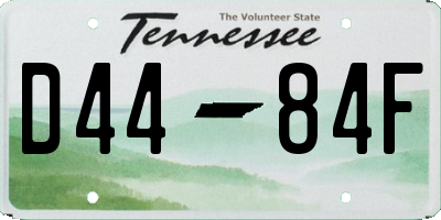 TN license plate D4484F