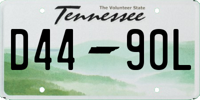 TN license plate D4490L