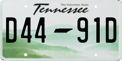 TN license plate D4491D