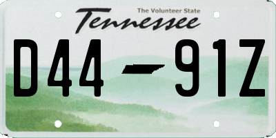 TN license plate D4491Z