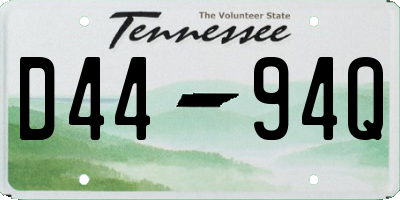 TN license plate D4494Q