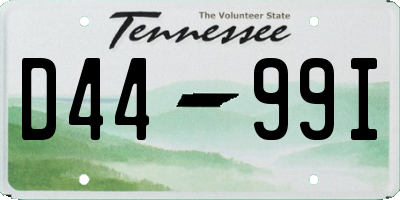 TN license plate D4499I