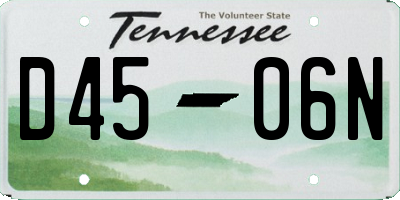 TN license plate D4506N