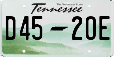 TN license plate D4520E