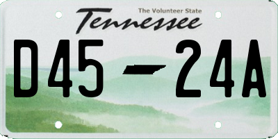 TN license plate D4524A