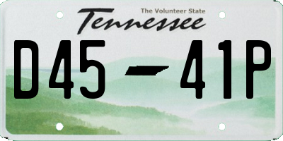 TN license plate D4541P