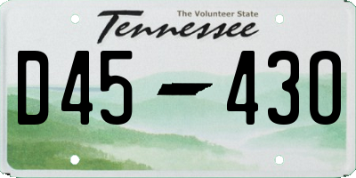 TN license plate D4543O