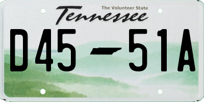 TN license plate D4551A
